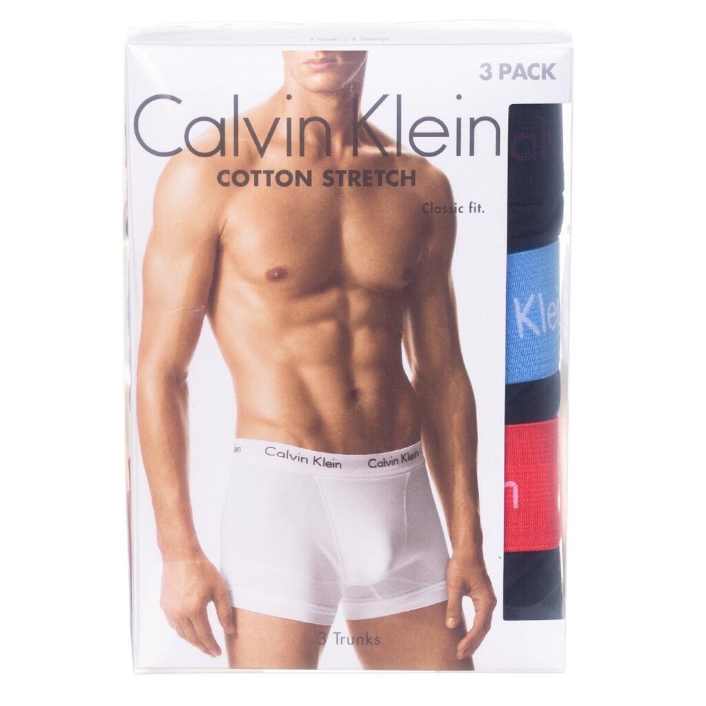 Vyriškos trumpikės Calvin Klein TRUNK 3PK, 3 poros, juodos, 0000U2662G WIC 42823 kaina ir informacija | Trumpikės | pigu.lt