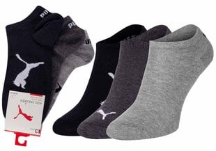 Мужские носки Puma, 3 пары, черные/серые/пепельные 907960 01 42677 цена и информация | Носки, колготки для мальчиков | pigu.lt