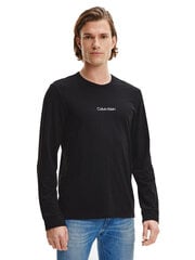 Мужская футболка CALVIN KLEIN L/S CREW NECK, черная 000NM2171E UB1 42553 цена и информация | Мужские футболки | pigu.lt