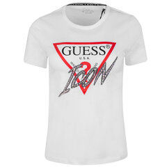 Moteriški marškinėliai Guess T-SHIRT SS CN ICON TEE, balti W2RI07I3Z11 G011 42623 kaina ir informacija | Marškinėliai moterims | pigu.lt