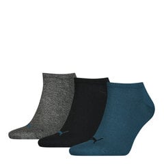 Vyriškos kojinės Puma SNEAKER 3P, 3 poros, pilkos/juodos/mėlynos 906807 60 42890 kaina ir informacija | Vyriškos kojinės | pigu.lt