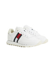 Moteriška avalynė Tommy Hilfiger WMN TOMMY JEANS LEATHER RUNNER WHITE EN0EN01652 YBR 43785 36 kaina ir informacija | Sportiniai bateliai, kedai moterims | pigu.lt