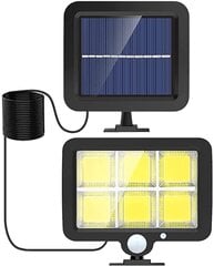 LED лампа на солнечной батарее с датчиком движения и сумерек цена и информация | Уличные светильники | pigu.lt