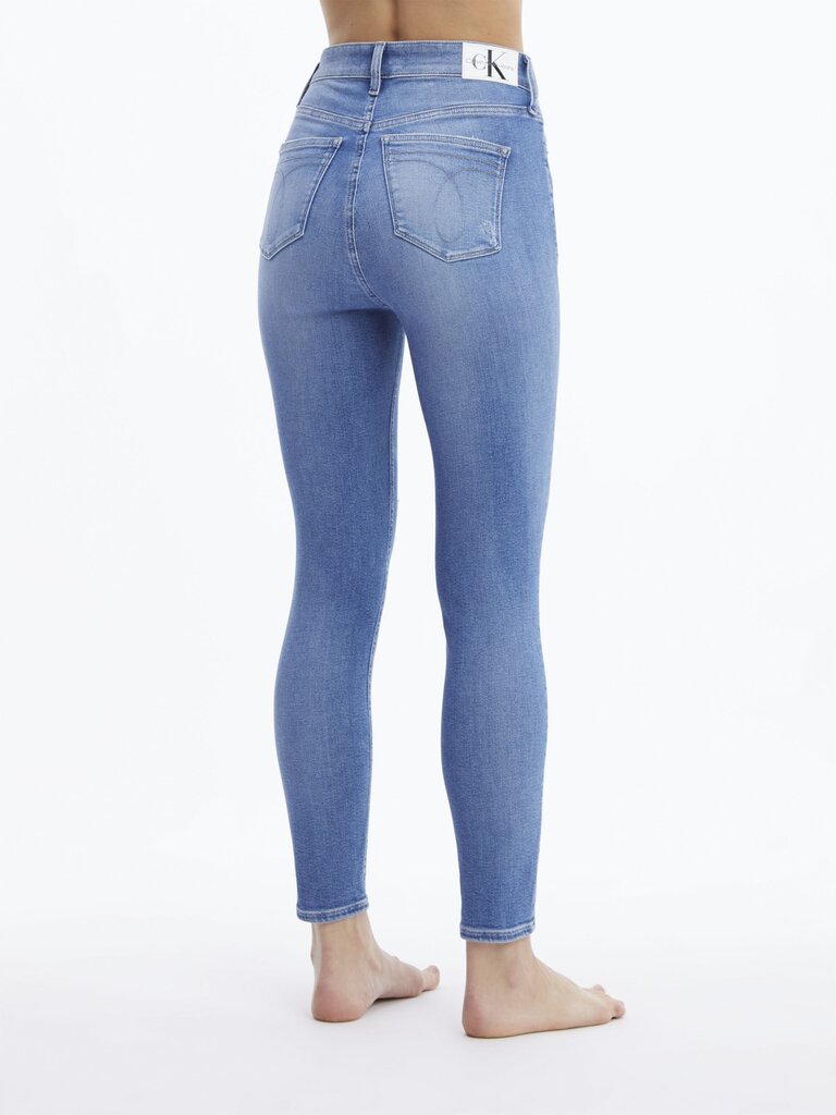 Moteriški džinsai Calvin Klein HIGH RISE SKINNY ANK DENIM J20J218620 1A4 43788 26 kaina ir informacija | Kelnės moterims | pigu.lt