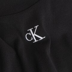 Женская футболка Calvin Klein TOP CK RIB CROPPED SLIM, черная J20J218337 BEH 43963 цена и информация | Футболка Мы здесь | pigu.lt
