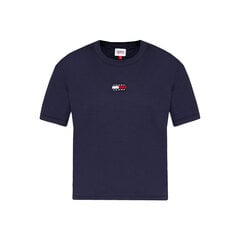 Женская футболка Tommy Hilfiger TJW TOMMY CENTER BADGE TEE, темно-синяя DW0DW10404 C87 43243 цена и информация | Футболка Мы здесь | pigu.lt