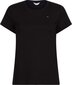 Moteriški marškinėliai Tommy Hilfiger T-SHIRT SLIM ROUND-NK TOP SS BLACK WW0WW27945 BDS 43715 kaina ir informacija | Marškinėliai moterims | pigu.lt