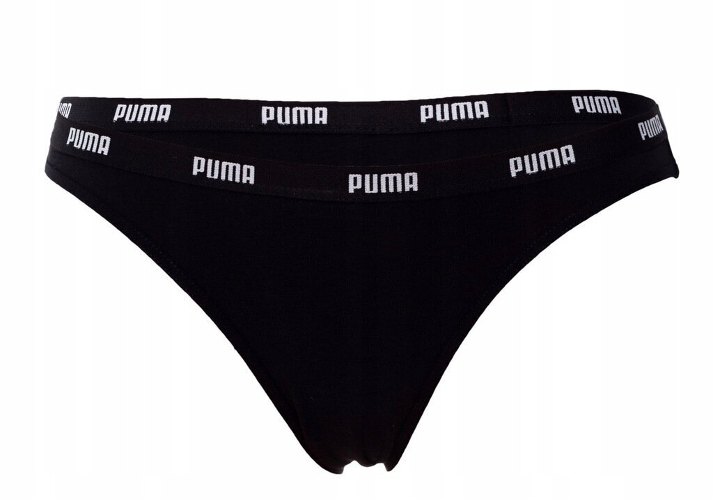 Moteriškos kelnaitės - bikini Puma, 2 poros, juodos spalvos, 907847 03 43282 kaina ir informacija | Kelnaitės | pigu.lt