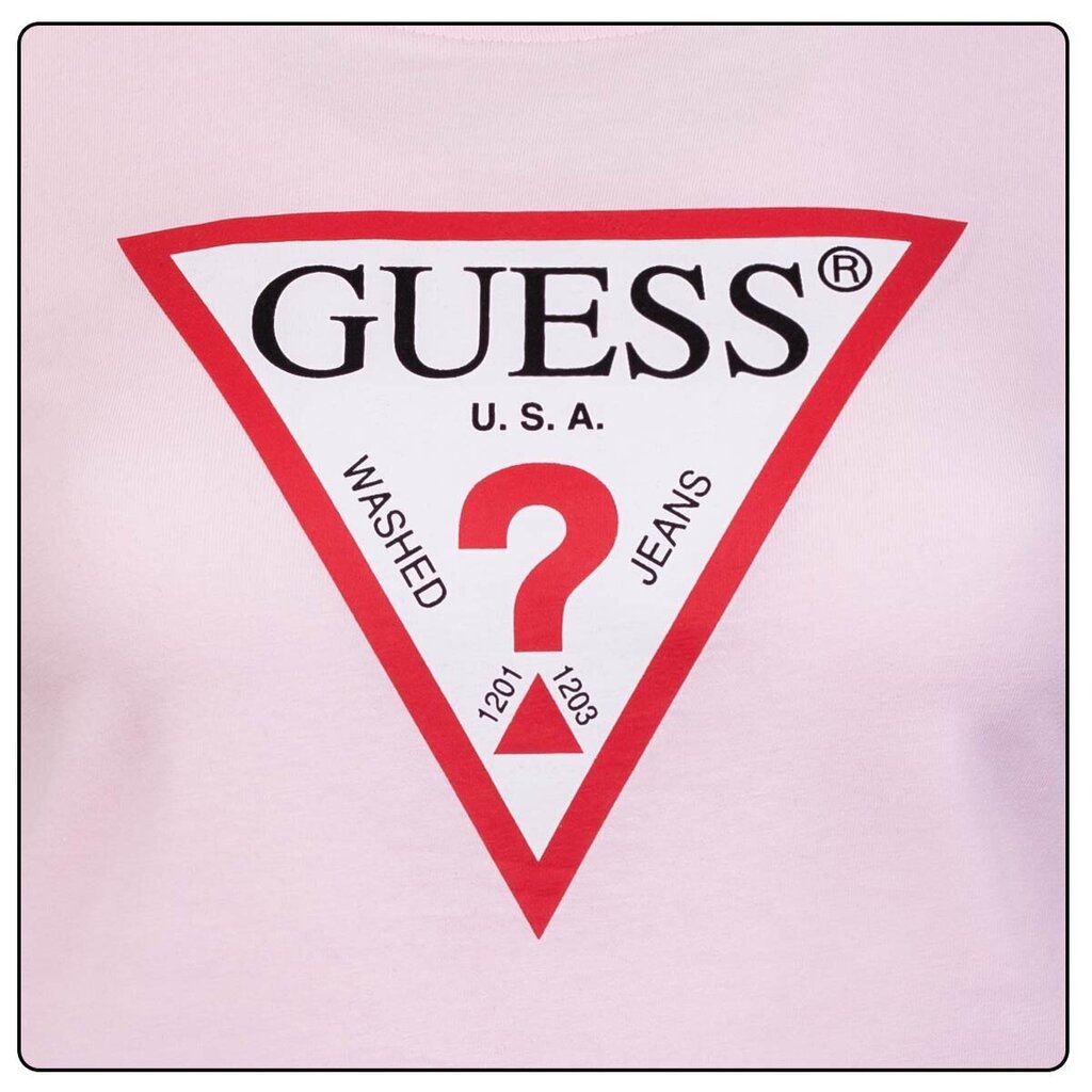 Moteriški Guess T-SHIRT SS CN ORIGINAL TEE PINK W1YI1BI3Z11 G6K9 43518 цена и информация | Marškinėliai moterims | pigu.lt