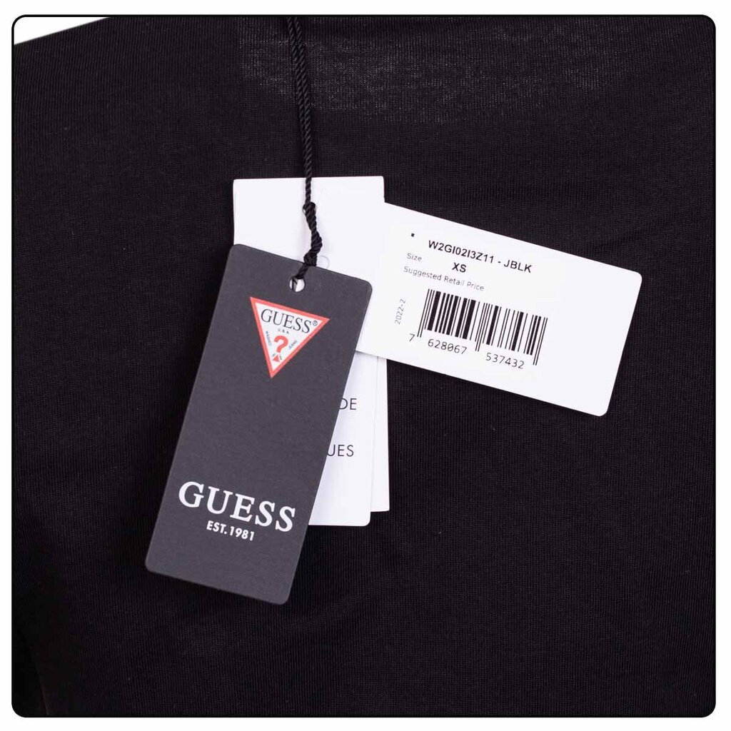 Moteriški marškinėliai Guess T-SHIRT SS CN ICON TEE BLACK W2GI02I3Z11 JBLK 43528 kaina ir informacija | Marškinėliai moterims | pigu.lt
