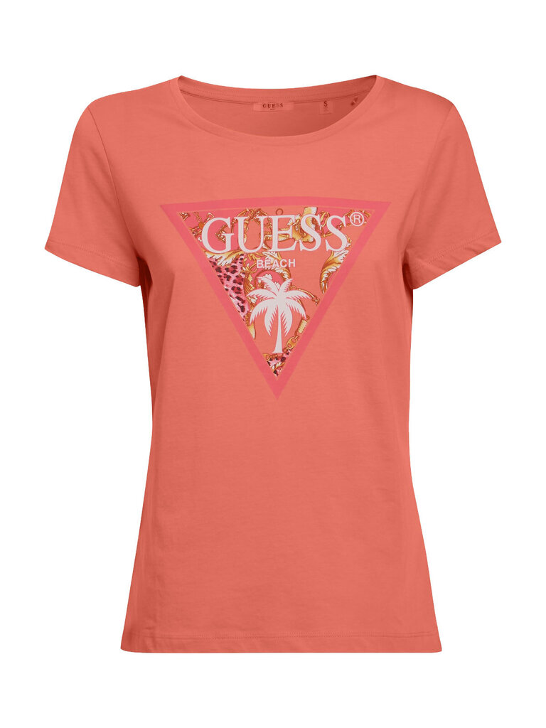 Moteriški marškinėliai Guess SS T-SHIRT, persikų spalvos E2GI02K8FY0 G66T 43198 цена и информация | Marškinėliai moterims | pigu.lt