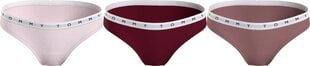 Moteriškos bikini kelnaitės Tommy Hilfiger, 3 poros, rožinė/smėlio spalvos/raudona UW0UW03286 0R5 44060 kaina ir informacija | Kelnaitės | pigu.lt