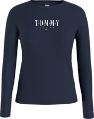 Moteriški marškinėliai Tommy Hilfiger TJW SLIM ESSENTIAL LS NAVY DW0DW12831 C87 44191 kaina ir informacija | Palaidinės, marškiniai moterims | pigu.lt