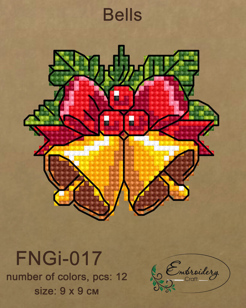 Набор для вышивания Embroidery Craft Колокольчики FNNGI-017, 9x9 цена |  pigu.lt