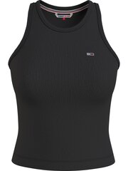 Женская футболка Tommy Hilfiger TOP TJW FEMININE RIB TANK TOP BLACK DW0DW12548 BDS 44213 цена и информация | Футболка женская | pigu.lt