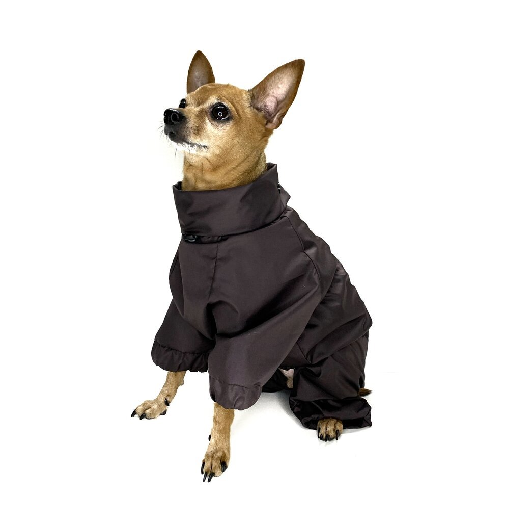 Lietaus kostiumas, rudas kaina ir informacija | Drabužiai šunims | pigu.lt