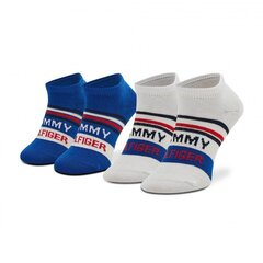 Vaikiškos kojinės Tommy Hilfiger, 2 poros, baltos/ mėlynos spalvos 701218372 001 44454 kaina ir informacija | Kojinės, pėdkelnės berniukams | pigu.lt