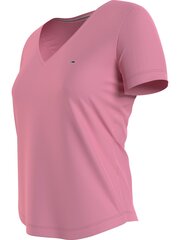 Женская футболка TOMMY HILFIGER T-SHIRT TJW SLIM JERSEY V NECK PINK DW0DW09195 THE 44168 цена и информация | Женские футболки | pigu.lt