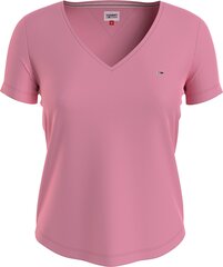 Женская футболка TOMMY HILFIGER T-SHIRT TJW SLIM JERSEY V NECK PINK DW0DW09195 THE 44168 цена и информация | Женские футболки | pigu.lt