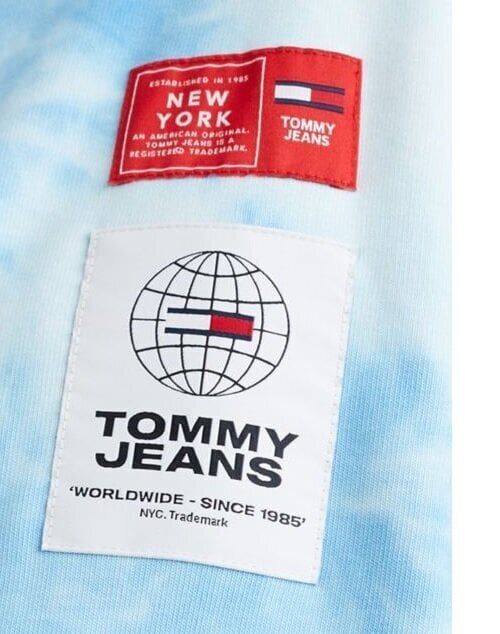 Moteriškas bluzonas Tommy Hilfiger TJW OVRSZD TIE DYE HOODIE MĖLYNAS DW0DW12646 0GY 44193 kaina ir informacija | Megztiniai moterims | pigu.lt