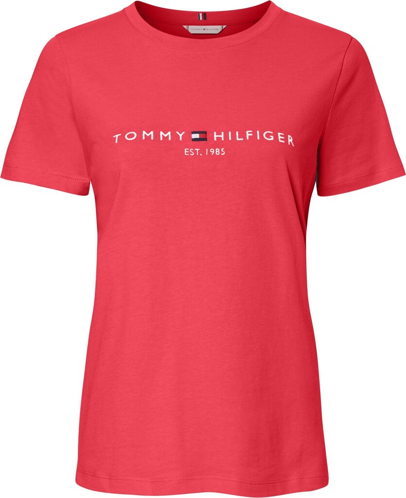 Moteriški marškinėliai Tommy Hilfiger T-SHIRT TH ESS HILFIGER C-NK REG TEE SS, rožiniaiWW0WW28681 TZR 44796 M цена и информация | Marškinėliai moterims | pigu.lt