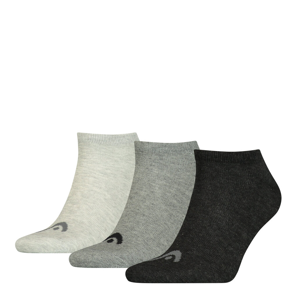Vyriškos kojinės HEAD 3 poros, pilkos / grafito spalvos, 761010001 005 44707 kaina ir informacija | Vyriškos kojinės | pigu.lt