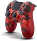 Games World PS4 Doubleshock 4 V2 bevielis žaidimų pultelis / valdiklis, kamufliažinis raudonas, skirtas PS4 / PS5 / Android / iOS kaina ir informacija | Žaidimų pultai  | pigu.lt