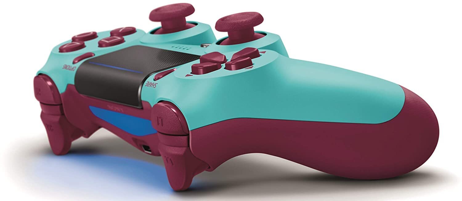 Games World PS4 Doubleshock 4 V2 bevielis žaidimų pultelis / valdiklis, mėtinis, berry blue, skirtas PS4 / PS5 / Android / iOS цена и информация | Žaidimų pultai  | pigu.lt