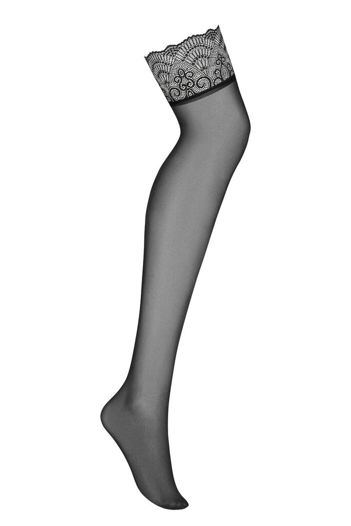 Prilipinamos kojinės moterims Obsessive Firella, juodos цена и информация | Pėdkelnės | pigu.lt
