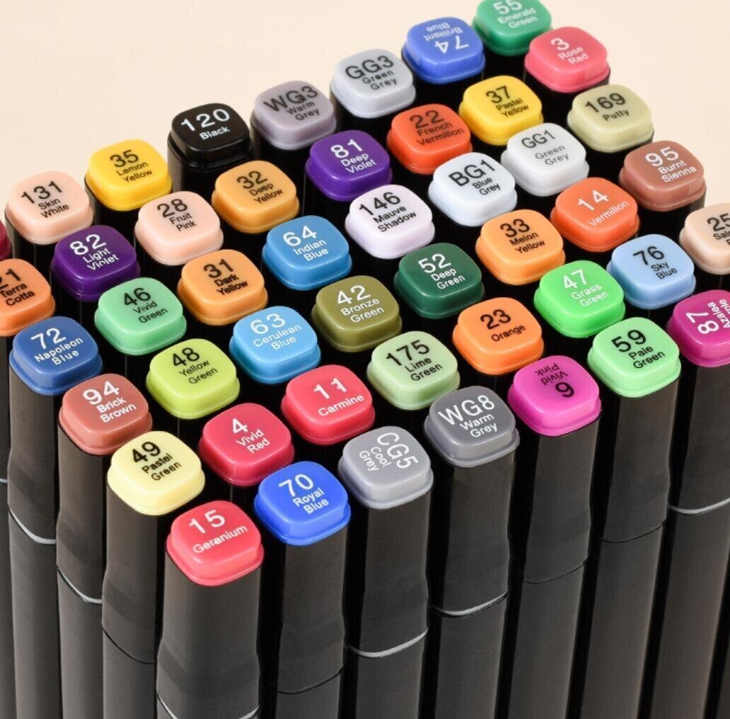 Dvipusiai markeriai-flomasteriai Touch, 48 vnt kaina ir informacija | Piešimo, tapybos, lipdymo reikmenys | pigu.lt