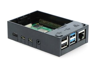 Dėklas, skirtas Raspberry Pi 4B - Multicomp Pro - juodas kaina ir informacija | Atviro kodo elektronika | pigu.lt