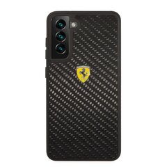 Ferrari Real Carbon Hard чехол для Samsung Galaxy S21 FE 5G черный цена и информация | Чехлы для телефонов | pigu.lt