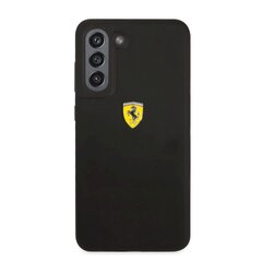 Ferrari Liquid Silicone Metal Logo чехол для Samsung Galaxy S21 FE 5G черный цена и информация | Чехлы для телефонов | pigu.lt