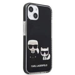 Karl Lagerfeld TPE Karl and Choupette чехол для iPhone 13 mini черный цена и информация | Чехлы для телефонов | pigu.lt