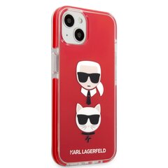 Karl Lagerfeld TPE Karl and Choupette Heads чехол для iPhone 13 mini  красный цена и информация | Чехлы для телефонов | pigu.lt
