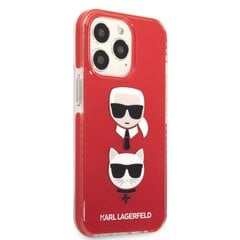 Karl Lagerfeld TPE Karl and Choupette Heads чехол для iPhone 13 Pro Max красный цена и информация | Чехлы для телефонов | pigu.lt