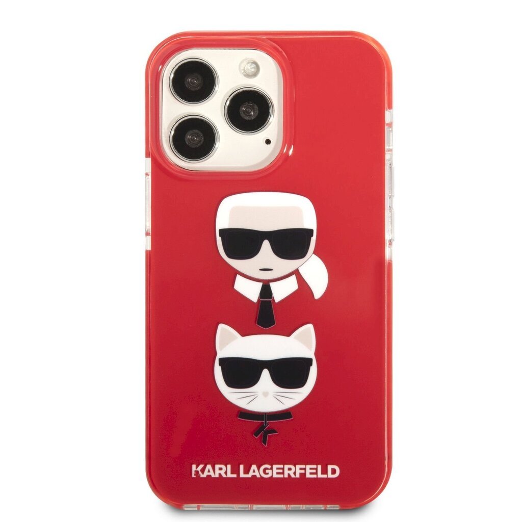 Karl Lagerfeld dėklas, skirtas iPhone 13 Pro Max, raudonas цена и информация | Telefono dėklai | pigu.lt