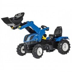 Педальный трактор Rolly Toys rollyFarmtrac New Holland с ковшом и накачиваемыми колесами цена и информация | Игрушки для мальчиков | pigu.lt