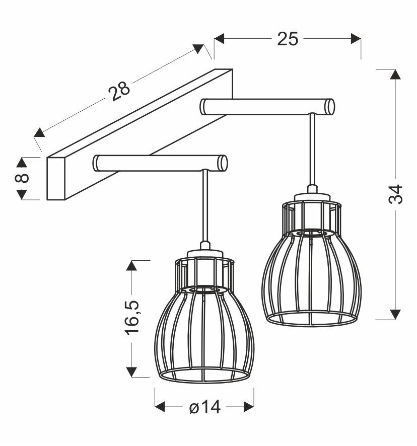 Sieninis šviestuvas Candellux 22-77103 kaina ir informacija | Sieniniai šviestuvai | pigu.lt