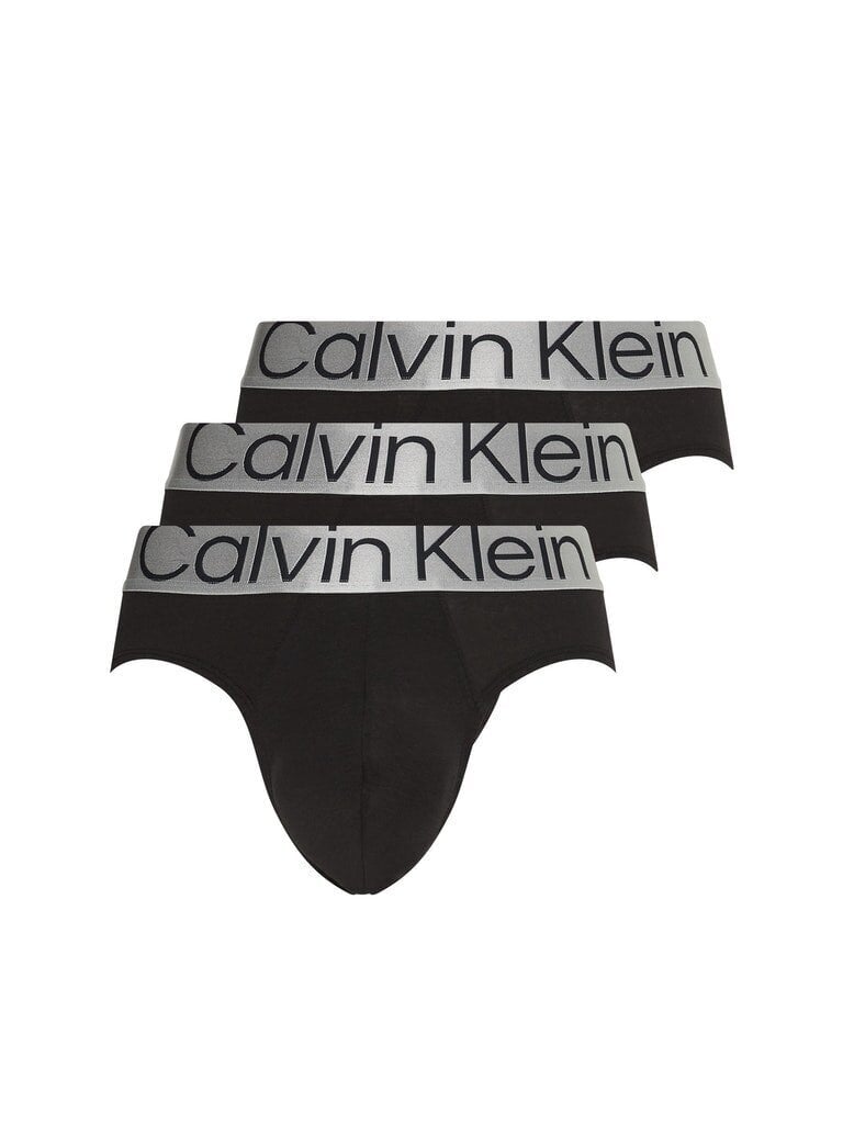 Vyriškos trumpikės Calvin Klein SLIPY HIP BRIEF 3 poros, juodos, 000NB3129A 7V1 45197 цена и информация | Trumpikės | pigu.lt
