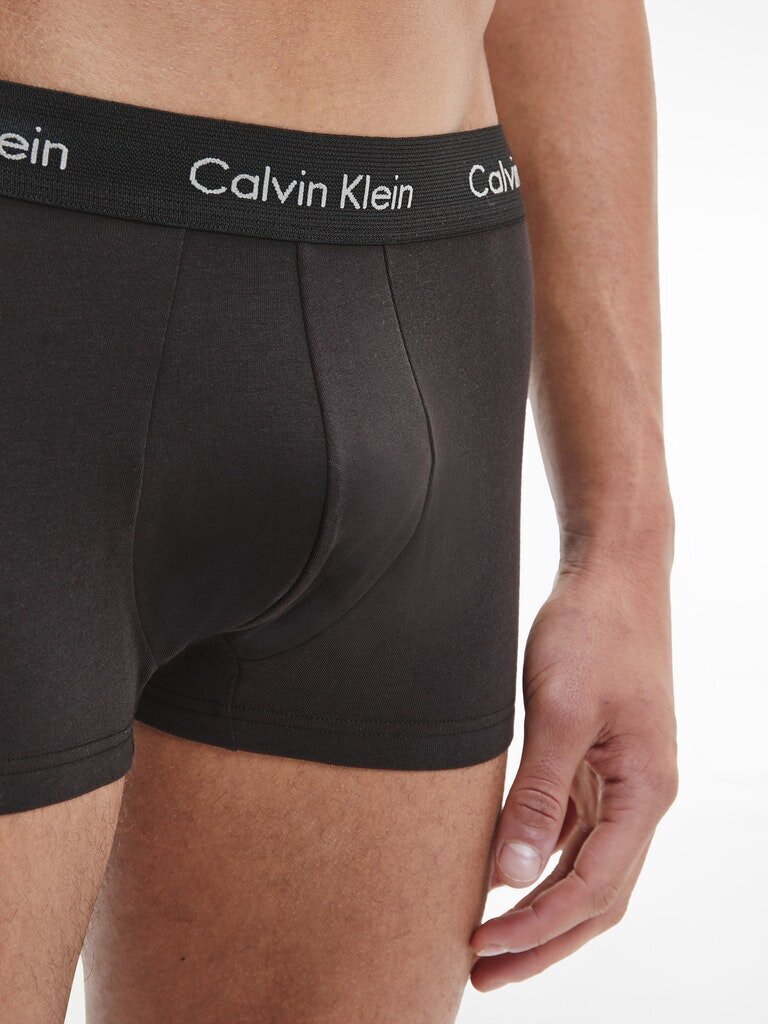 Vyriški trumpikės Calvin Klein LOW RISE TRUNK 3 poros, juodos 0000U2664G 1TT 45090 L kaina ir informacija | Trumpikės | pigu.lt