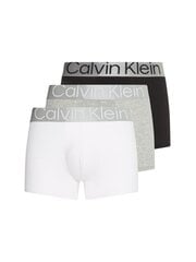 Vyriški trumpikės Calvin Klein TRUNK, 3 poros, baltos/pilkos/juodos 000NB3130A MPI 45084 XXL kaina ir informacija | Trumpikės | pigu.lt