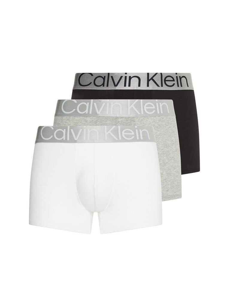 Мужские трусы Calvin Klein TRUNK, 3 пары, белые/серые/черные 000NB3130A MPI  45084 цена | pigu.lt