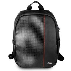 Рюкзак для ноутбука/планшета 16" BMW f black Carbon Red Stripe цена и информация | Рюкзаки, сумки, чехлы для компьютеров | pigu.lt
