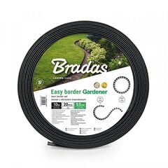 Vejos apvadas su vinimis Bradas Easy Border 10 m x 55 mm, grafito spalvos kaina ir informacija | Tvoros ir jų priedai | pigu.lt