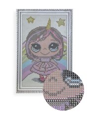 Deimantinė mozaika 20x30 cm The girl at the rainbow kaina ir informacija | Deimantinės mozaikos | pigu.lt
