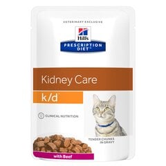 Hill's Prescription Diet k/d Feline su jautiena, 12 x 85 g kaina ir informacija | Konservai katėms | pigu.lt