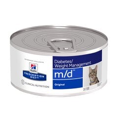 Hill's Prescription Diet m/d Feline Original su kiauliena, 156 g kaina ir informacija | Konservai katėms | pigu.lt