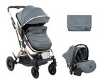 Universalus vežimėlis Kikkaboo 3 in 1 Kaia Dark Grey