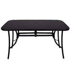 Lauko stalas Springos GF1038, juodas kaina ir informacija | Lauko stalai, staliukai | pigu.lt